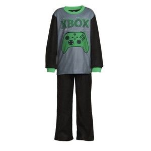 NIP XBOX Gaming Boys PJ’s Long Sleeve Pants 2pc Set Green‎ Fleece 6/7